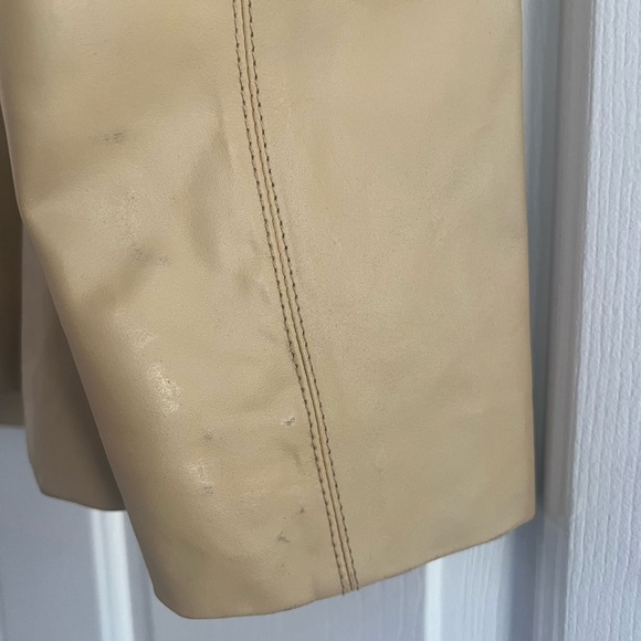 XOXO Tan  Genuine Leather Jacket - Picture 5 of 6